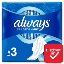 Always Ultra Day & Night (S3) Szárnyas Egészségügyi Betét, 14 Db