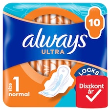 Always Ultra Normal (S1) Szárnyas Egészségügyi Betét, 10 Db