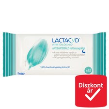 Lactacyd intim törlőkendő antibakteriális hatóanyagokkal 15 db