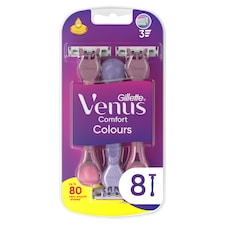 Gillette Venus Comfort Colours Eldobható Borotva, 8 Db/Csomag