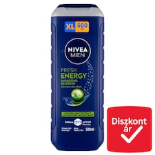 NIVEA MEN Fresh Energy tusfürdő testre, arcra, hajra 500 ml