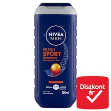 NIVEA MEN Fresh Sport tusfürdő testre, arcra, hajra 250 ml