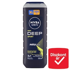 NIVEA MEN Deep Sport 3 az 1-ben tusfürdő testre, arcra és hajra 500 ml