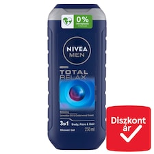 NIVEA MEN Total Relax 3 az 1-ben tusfürdő testre, arcra, hajra 250 ml