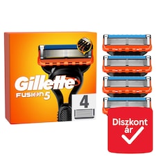 Gillette Fusion5 Borotvabetétek Férfi Borotvához, 4 Borotvabetétek, 5 Penge, Precíziós Nyíró