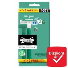 Wilkinson Sword Extra Essential 2 Sensitive 2 rugalmas pengével ellátott borotva 15 db