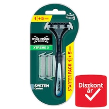 Wilkinson Sword Xtreme3 cserélhető fejes borotva 3 rugalmas pengével + 5 borotvabetét