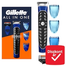 Gillette 4az1-ben Precíziós Testszőrzet- és Szakálltrimmelő, Borotva és Kontúrformázó