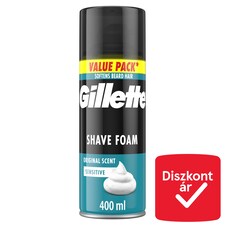 Gillette Classic Sensitive Borotvahab, Érzékeny Bőrre, 400 ml