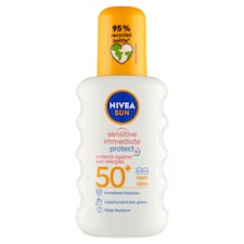 NIVEA SUN Sensitive Immediate Protect napallergia elleni napozó spray FF50+ 200 ml