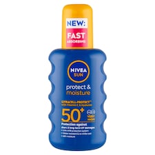 NIVEA SUN Protect & Moisture napozó spray FF50+ 200 ml