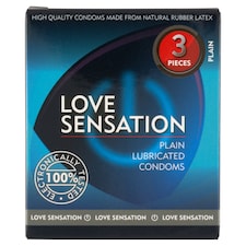 Love Sensation extra adag síkosítóval ellátott, sima óvszer 3 db