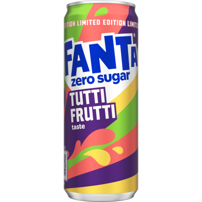 Fanta Zero Sugar tutti-frutti ízű szénsavas energiamentes üdítőital édesítőszerekkel 330 ml