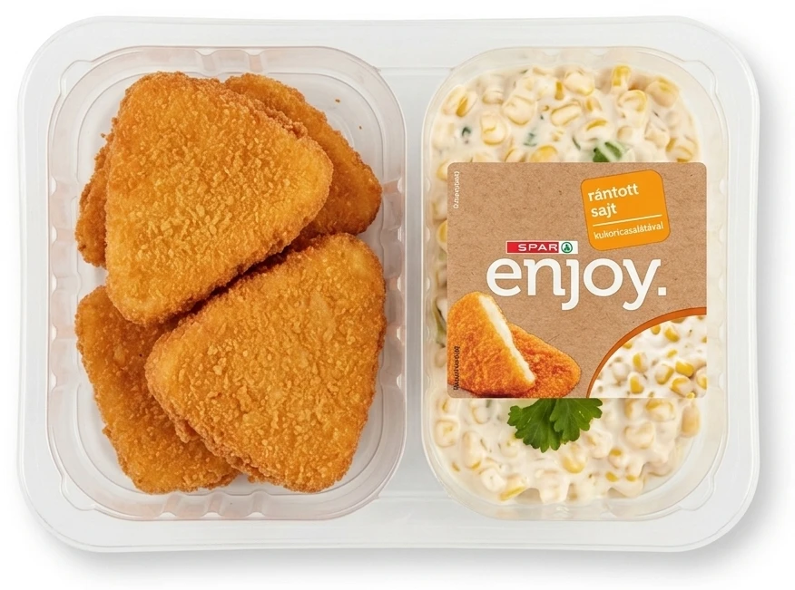 SPAR enjoy. rántott sajt kukoricasalátával