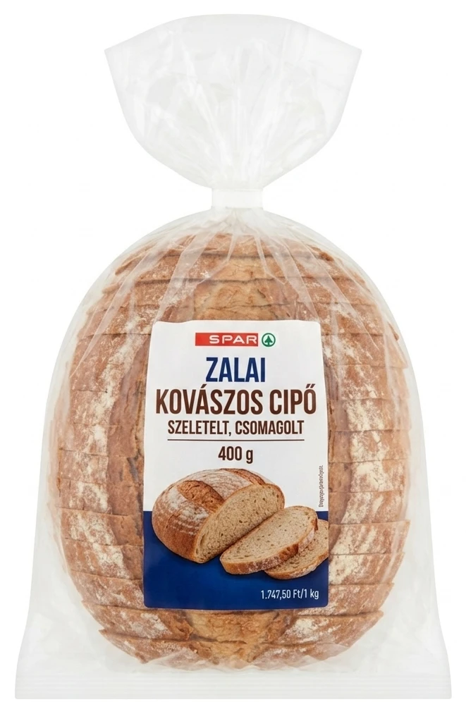 Zalai kovászos cipó szeletelt, csomagolt