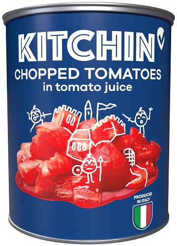 Kitchin apróra vágott, hámozott paradicsom paradicsomlében (400 g)