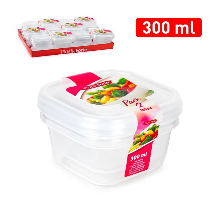 Plastic  Forte 2 db-os műanyag ételtartó 300 ml