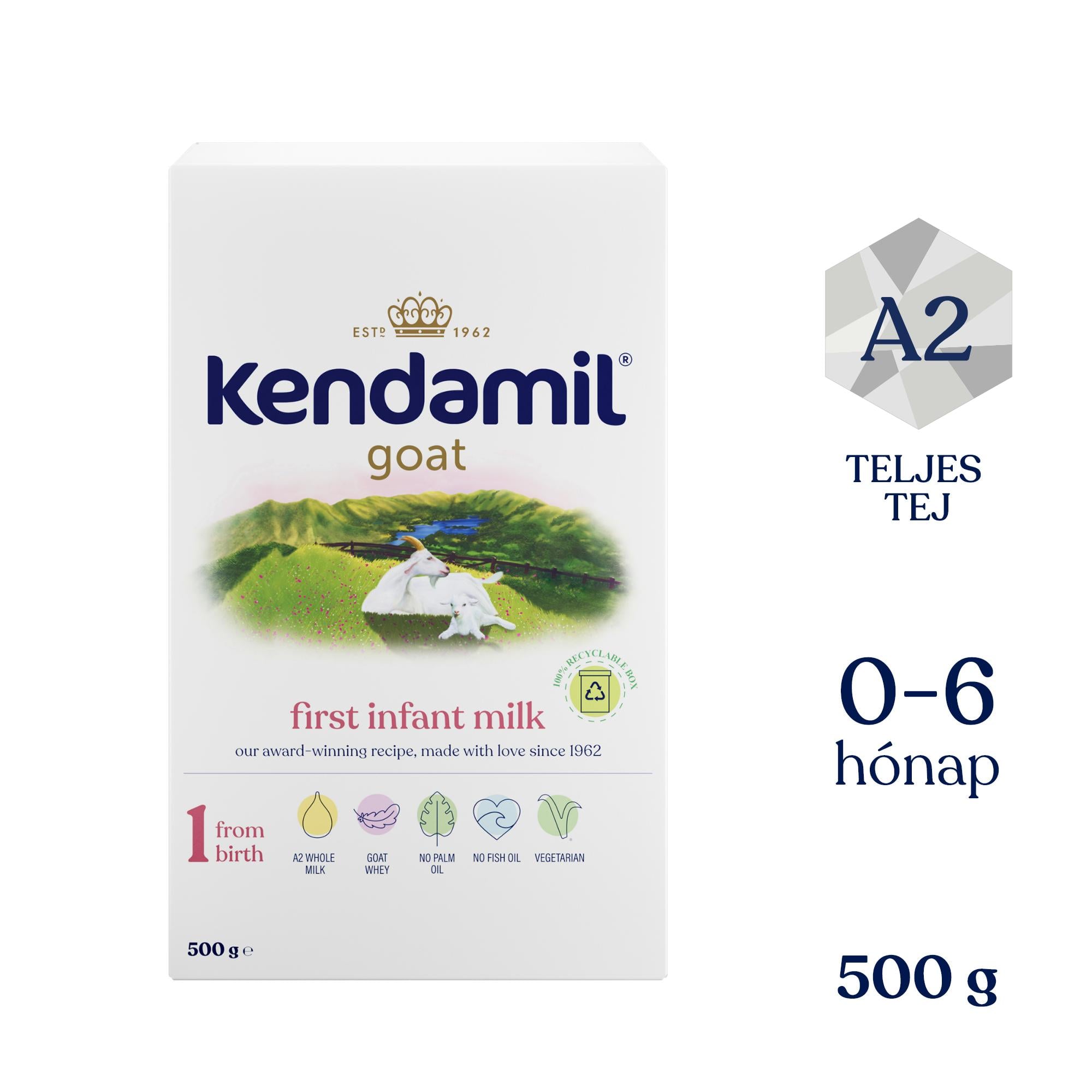 Kendamil BOX 1 kecsketej alapú anyatej-helyettesítő tápszer újszülött kortól