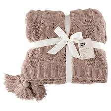 F&F Home Mink Cable Knit takaró 130 x 180 cm