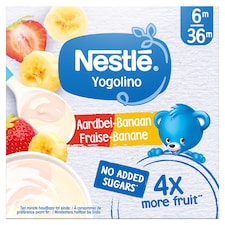 Nestlé Yogolino tejalapú banános-epres bébidesszert 6+ hó 4 x 90 g (360 g)