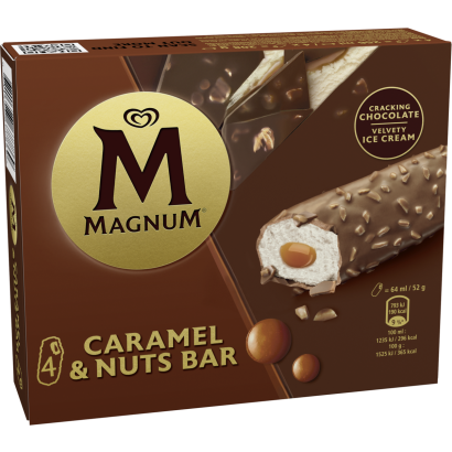 Magnum Bar Karamell - Mogyoró  4x64 ml