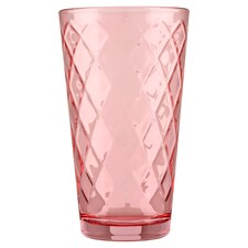 Rózsaszín mintás üvegpohár 417 ml