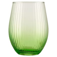 Zöld bordázott üvegpohár 620 ml