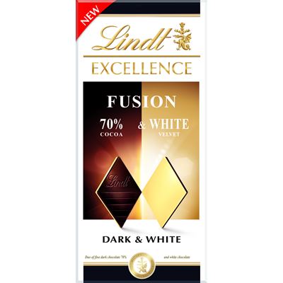 Lindt Excellence Core Fusion 70% Ét- és Fehér Csokoládé 100 g