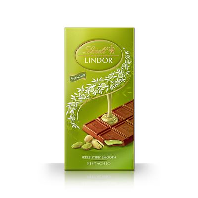 Lindt Lindor Tablets Lágyan Olvadó Pisztáciás Tejcsokoládé 100 g