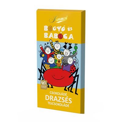 Szerencsi Bogyó és Babóca Színes Csokoládé Drazséval Dúsított Tejcsokoládé 90 g