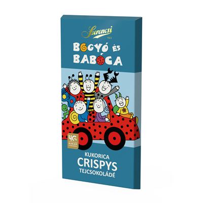 Szerencsi Bogyó és Babóca Kukorica Crispyvel Dúsított Tejcsokoládé 85 g