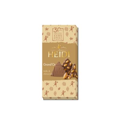 HEIDI Grand'Or Tejcsokoládé Egész Mandulával 100 g