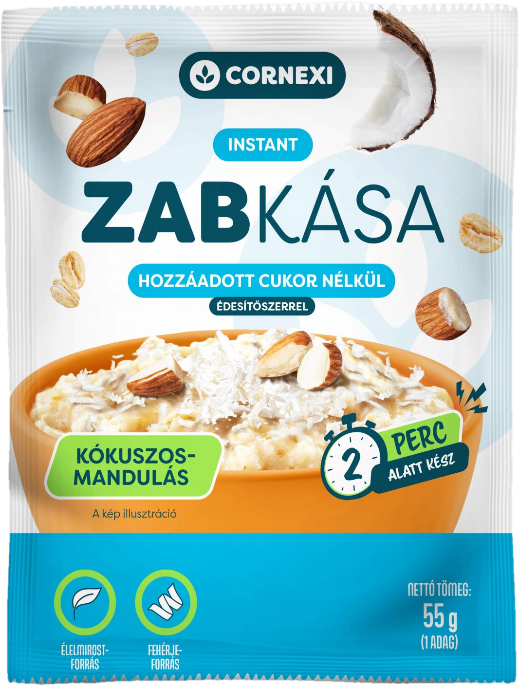 Cornexi HCN zabkása kókusszal + mandulával + chia maggal