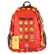 LEGO Today I Feel Minifigures Red iskolai hátizsák