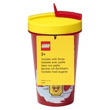 LEGO Iconic Girl Red pohár szívószállal 500 ml