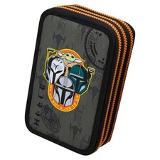 CoolPack Star Wars The Mandalorian 3 rekeszes töltött tolltartó