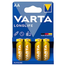 Varta Longlife AA LR6 1,5 V nagy teljesítményű alkáli elem 4 db