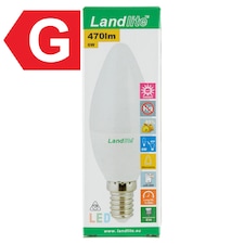 Landlite C35 470 lm 6 W E14 3000K LED izzó
