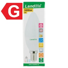 Landlite C35 320 lm 4 W E14 3000K LED izzó