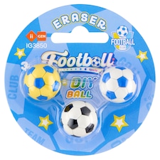 Football focilabdás radír készlet 3 db