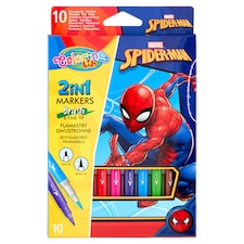 Colorino Kids Marvel Spider-Man 2in1 Markers Brudh & Fine Tip filctollak 10 db