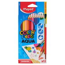 Maped Color' Peps Aqua háromszögletű aquarell ceruza készlet ecsettel 12 különböző szín