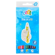 Cool by Victoria Draw Like A Pro háromszögletű színes ceruzakészlet 12 db