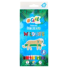 Cool by Victoria Draw Like A Pro Wildlife háromszögletű színesceruza-készlet 12 különböző szín