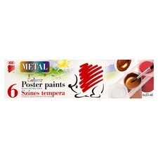 ICO Süni Metal tégelyes színes tempera 6 x 25 ml