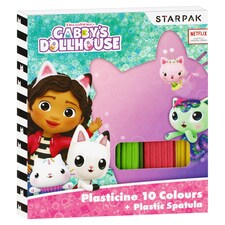 Gabby's Doll House színes gyurma 10 db + műanyag spatula