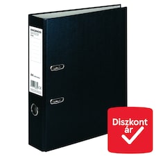 Fekete gyűrűs iratgyűjtő A4 matt 7,5 cm
