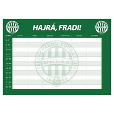 Ferencvárosi Torna Club A/5-ös méretű órarend