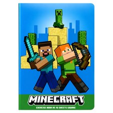 Minecraft négyzet alakú gyakorlati füzet A5 16 lap