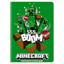Minecraft négyzet alakú gyakorlati füzet A5 32 lap